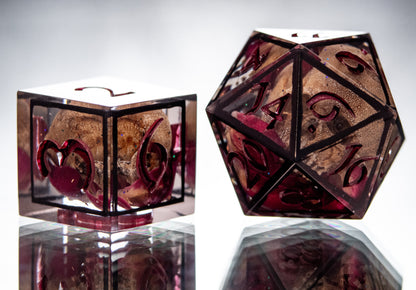 Memento Mori - 7 Piece Handmade Resin Dice