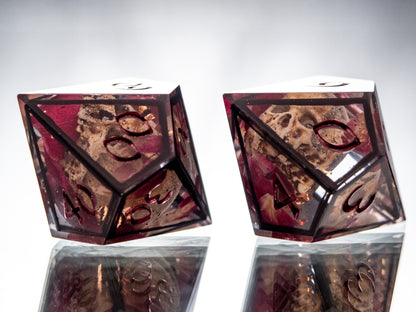 Memento Mori - 7 Piece Handmade Resin Dice