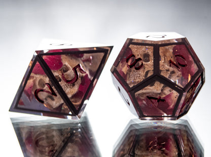 Memento Mori - 7 Piece Handmade Resin Dice