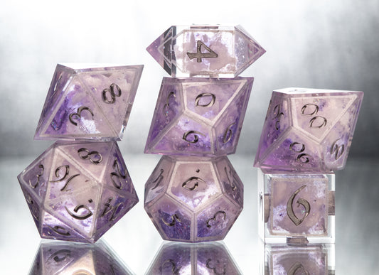 Arcane Clouds - 7 Piece Handmade Resin Dice