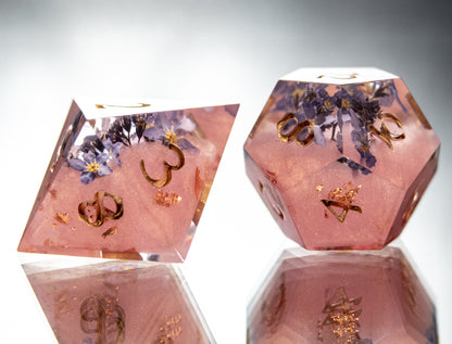 First Love: Memories - 7 Piece Handmade Resin Dice