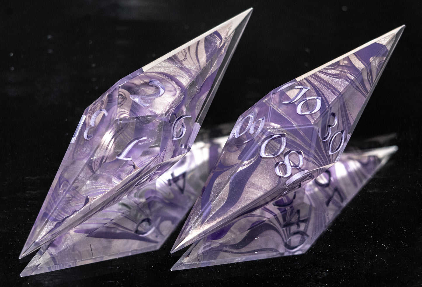 Purple Miasma - 7 Piece Handmade Resin Dice