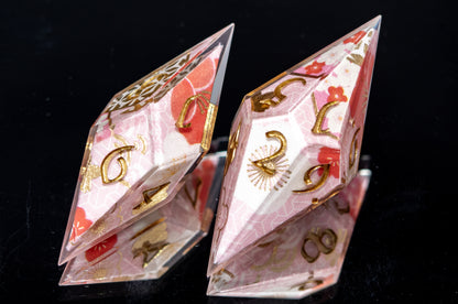 Hanami - 7 Piece Handmade Resin Dice