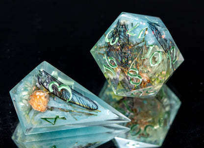 Faerie Fountain - 6 Piece Handmade Resin Dice