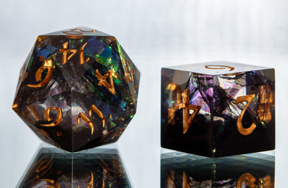 Carapace - FLAWED 7 Piece Handmade Resin Dice