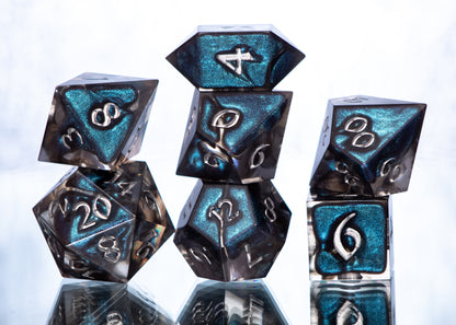 Primordial Ooze - 7 Piece Handmade Resin Dice