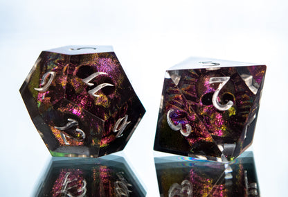 Sickly Horror - 7 Piece Handmade Resin Dice