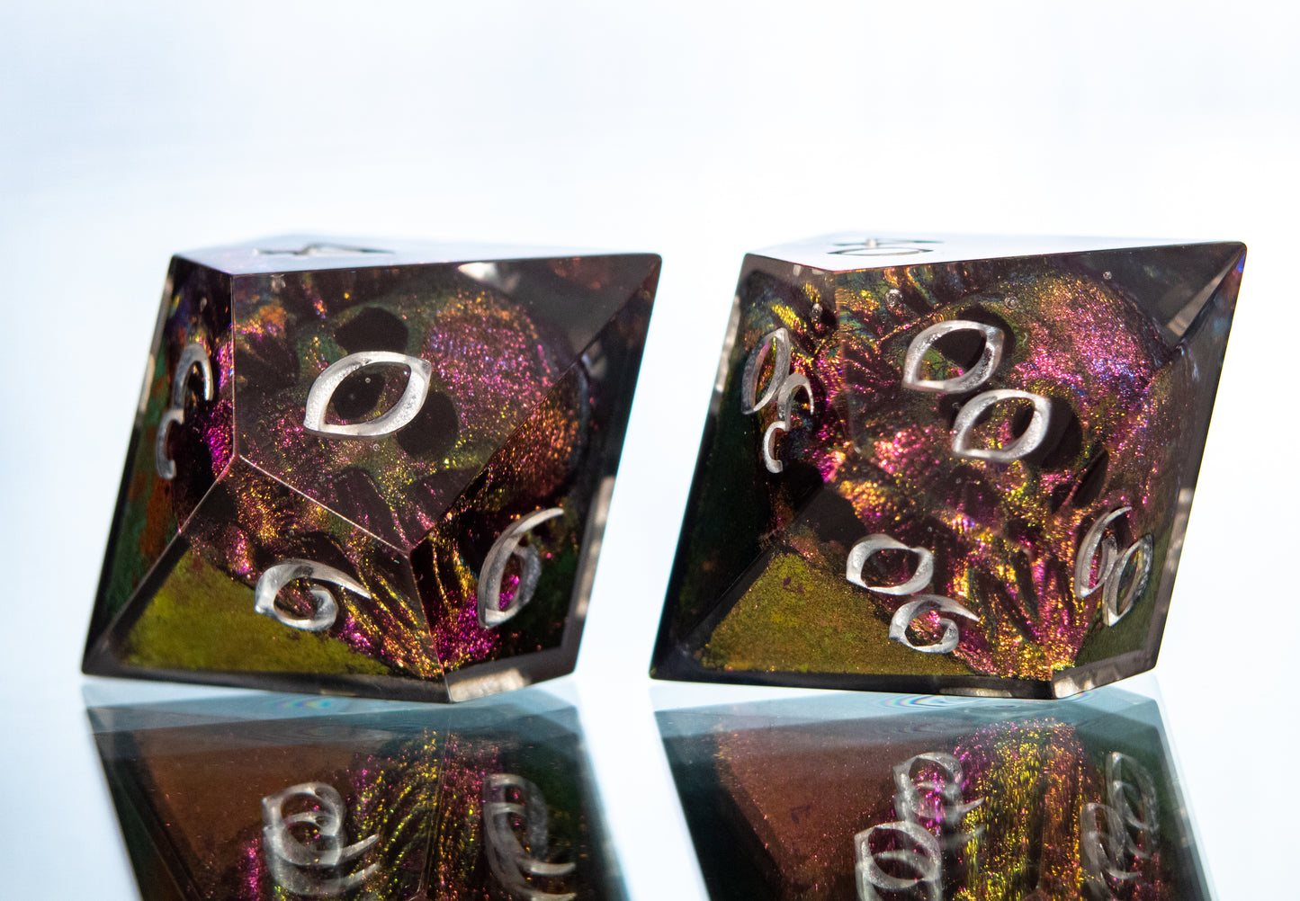 Sickly Horror - 7 Piece Handmade Resin Dice