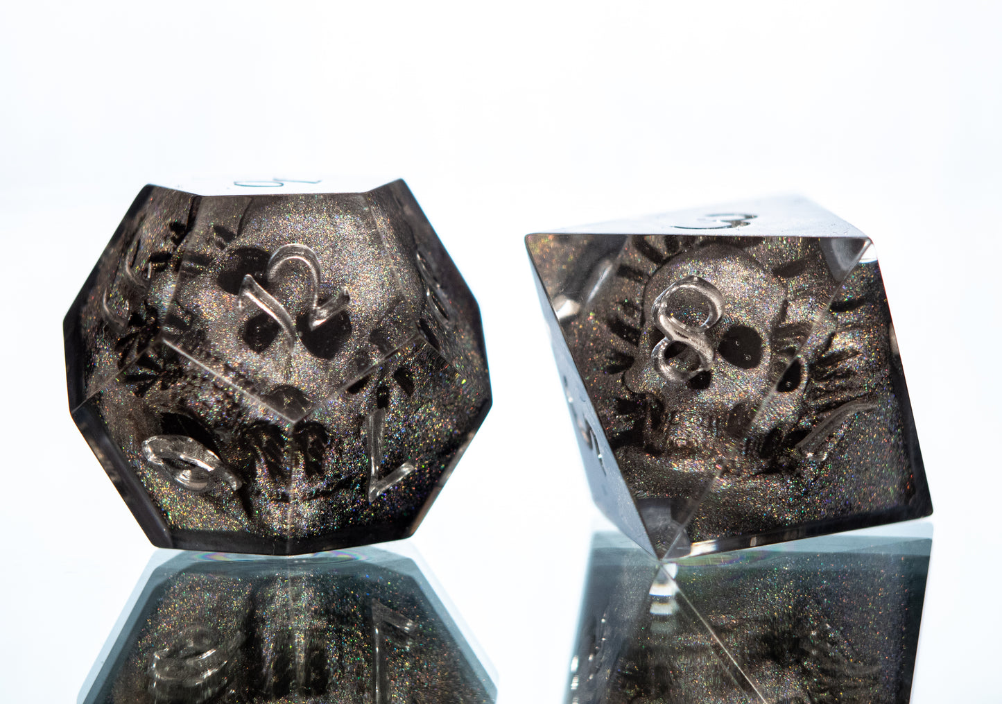 Disco in the Catacombs - 7 Piece Handmade Resin Dice