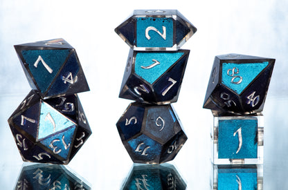 Will-O'-Wisp - 7 Piece Handmade Resin Dice