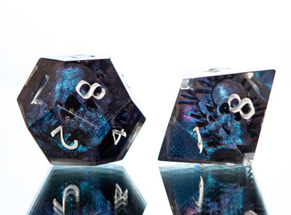 Will-O'-Wisp - 7 Piece Handmade Resin Dice