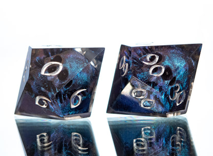 Will-O'-Wisp - 7 Piece Handmade Resin Dice