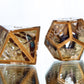 Gilded Floral Lepidoptera - 7 Piece Handmade Resin Dice