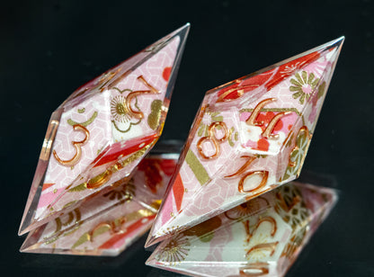 Hanami - 7 Piece Handmade Resin Dice