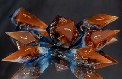 Cosmic Cliffs - 7 Piece Handmade Resin Dice